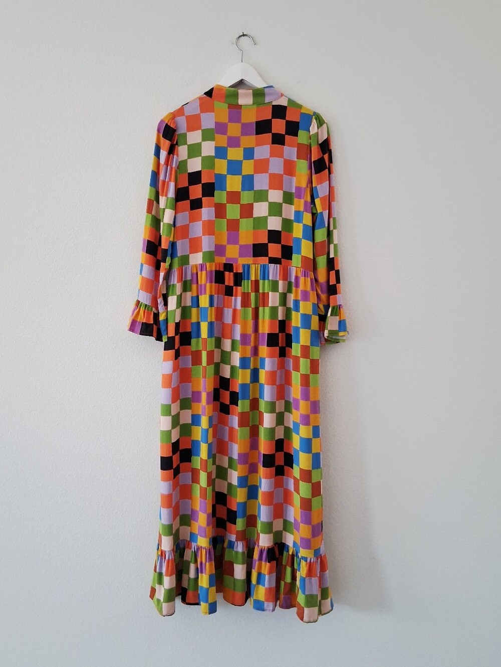 Nooworks Olive Long Sleeve Maxi Shirt Dress Carnival Multi - Picture 14 of 15